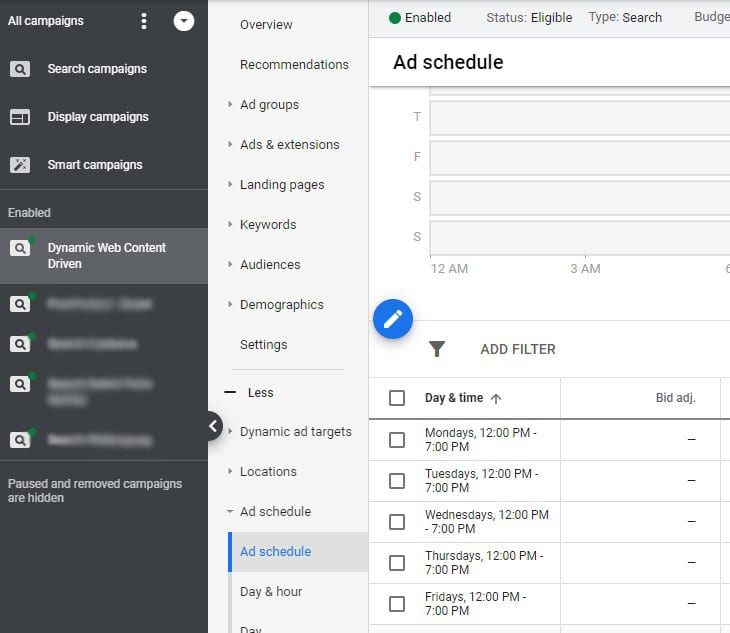 Bid Adjustments To Ad Schedule In Google Ads