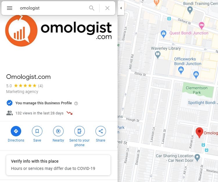 Google search feature - map search