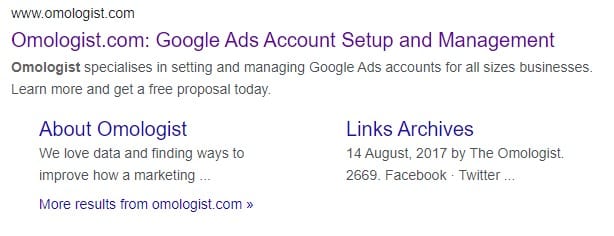 google search result example