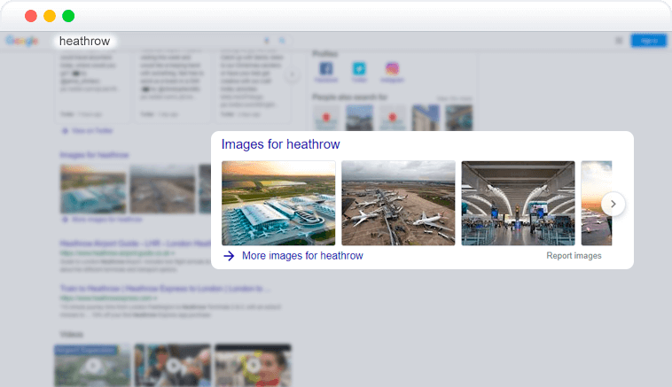 Google search features - image related search