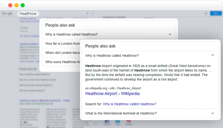 Google Search Feature - People Also Asked